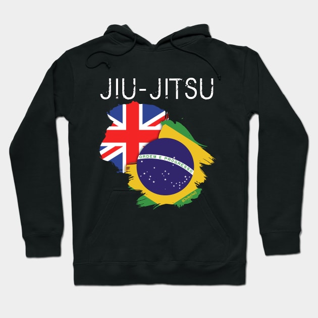 Jiu-jitsu: United Kingdom-Brazil Hoodie by albertobravoart